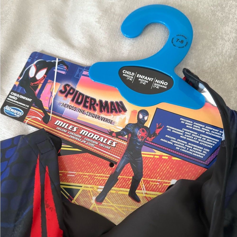 Kids Spider Hero Costume / Miles Morales - Black and Red - Picture 2 of 2